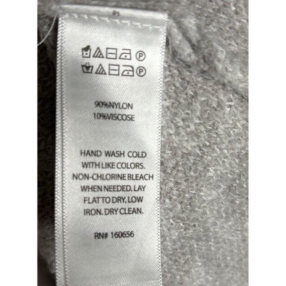 Rachel Zoe Leopard Print Cardigan Gray Size Small Hooded Pockets Oversized Cozy - Picture 8 of 9